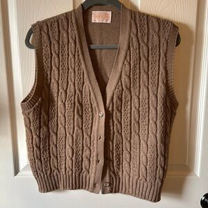 Vintage Pendleton Wool Cable Knit Vest